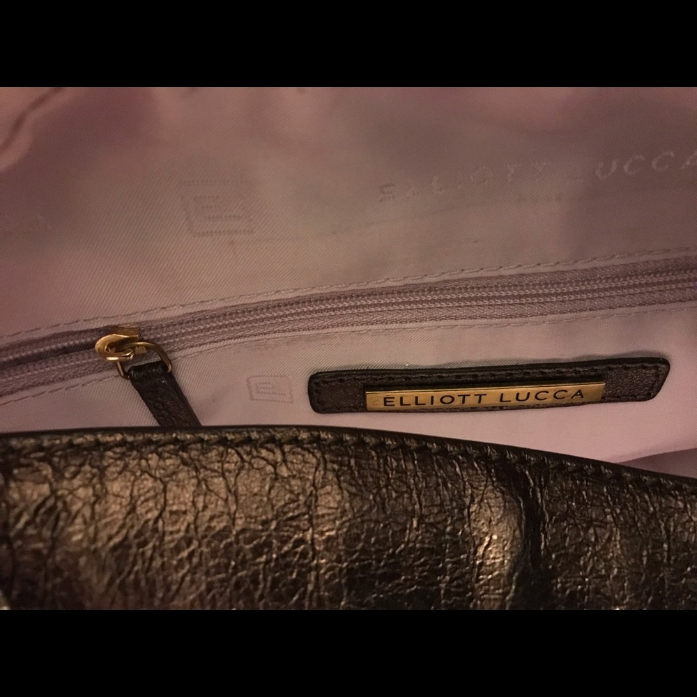 Pretty Purple Brass Weave Accented Crescent Shaped Bag! - Picture 12 of 16